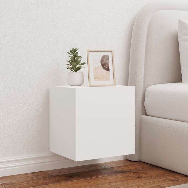 vidaXL Mueble de TV de pared con luces LED blanco 40,5x35x40 cm