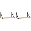 vidaXL Estantes pared 2uds madera ingenier&iacute;a roble Sonoma 60x25x25,5cm