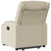 vidaXL Sillón reclinable elevable cuero artificial color crema
