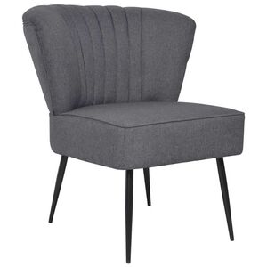 vidaXL Sill&oacute;n de c&oacute;ctel tela gris oscuro