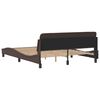 vidaXL Estructura de cama Dover cuero sintético marrón 160x200cm