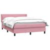 vidaXL Cama box spring con colch&oacute;n terciopelo rosa 160x210 cm