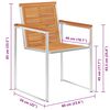vidaXL Sillas de jardín y cojines 6 unidades madera maciza de acacia