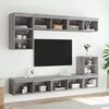 vidaXL Muebles de TV con luces LED 2 uds gris Sonoma 80x30x30 cm