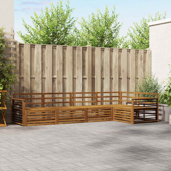 vidaXL Conjunto de sof&aacute;s de exterior 5 pcs Natural