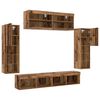 vidaXL Conjunto de mueble de TV Montaje en la pared 6 pcs Madera vieja