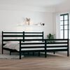 vidaXL Estructura de cama sin colch&oacute;n madera de pino negro 200x200 cm