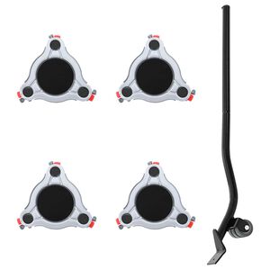 vidaXL Ruedas para muebles (4 unidades, con elevador, 14,5 x 13,5 x 4 cm, acero, 400 kg)