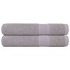 vidaXL Toallas FROGN 2 uds gris 100x200 cm 360 g/m&sup2;