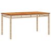 vidaXL Set comedor de jard&iacute;n 5 pzas con cojines rat&aacute;n sint&eacute;tico beige