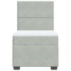vidaXL Cama box spring con colch&oacute;n terciopelo gris claro 100x200 cm