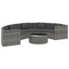 vidaXL Set de muebles de jard&iacute;n 6 pzas y cojines rat&aacute;n sint&eacute;tico gris