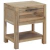 vidaXL Mesita de noche con cajón madera acacia maciza 40x30x48 cm