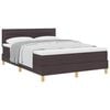 vidaXL Cama tipo Box Spring Marr&oacute;n Oscuro 140 x 200 cm tela