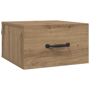 vidaXL Armario de Noche con caj&oacute;n Roble Artesanal 35 x 35 x 20 cm