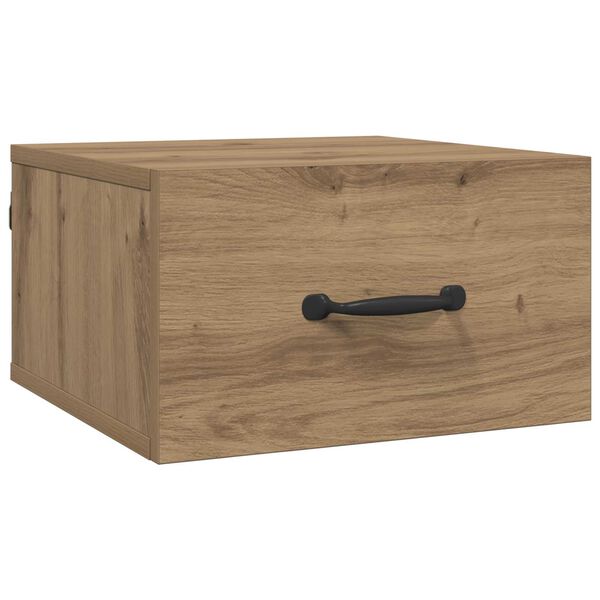 vidaXL Armario de Noche con caj&oacute;n Roble Artesanal 35 x 35 x 20 cm