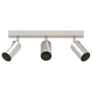 vidaXL Foco de techo con focos N&iacute;quel 38 x 6 x 16 cm Metal