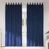 vidaXL Cortinas opacas 2 pcs Azul Oscuro 140 x 225 cm Terciopelo