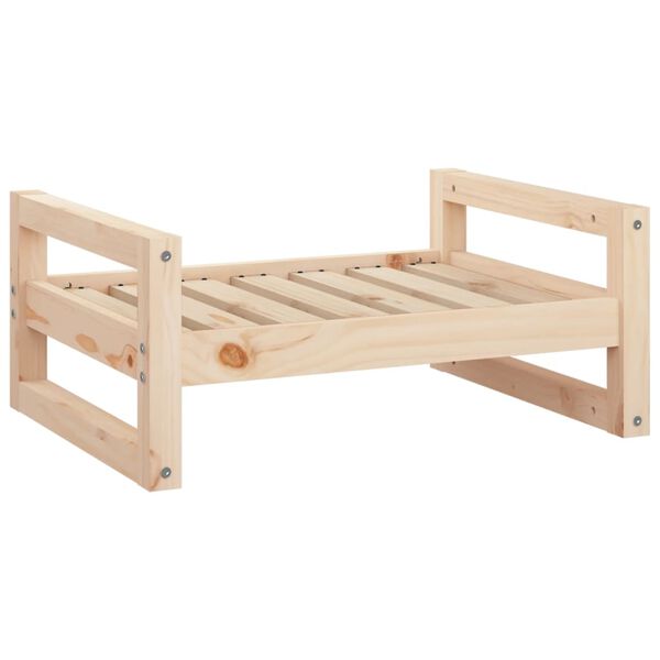 vidaXL Cama para perros madera maciza de pino 65,5x50,5x28 cm