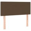 vidaXL Cama box spring con colch&oacute;n tela marr&oacute;n oscuro 90x190 cm