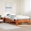 vidaXL Estructura de cama sin colch&oacute;n madera maciza marr&oacute;n 75x190 cm