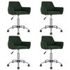 vidaXL Sillas de comedor giratorias 4 uds terciopelo verde oscuro