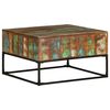 vidaXL Mesa de centro madera maciza reciclada 68x68x41 cm