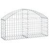 vidaXL Cesta de gaviones forma arco hierro galvanizado 100x30x40/60 cm