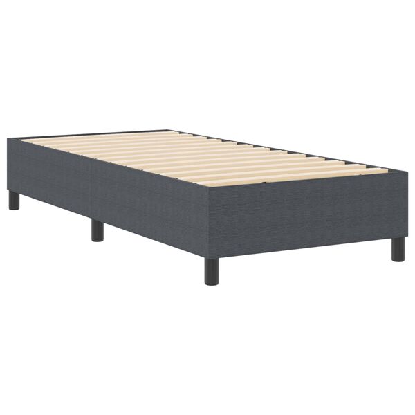 vidaXL Cama de plataforma Gris oscuro 90 x 190 cm Tela de Pana