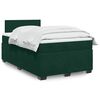 vidaXL Cama box spring con colch&oacute;n terciopelo verde oscuro 120x200 cm