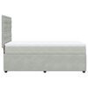 vidaXL Cama box spring con colchón terciopelo gris claro 100x200 cm