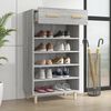 vidaXL Mueble zapatero madera contrachapada gris Sonoma 60x35x105 cm