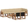 vidaXL Conjunto de sof&aacute;s de exterior 9 uds. Natural y Beige