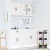 vidaXL Conjunto de armarios de cocina &quot;Lucca&quot; de 4 piezas en madera de ingenier&iacute;a blanca brillante
