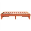 vidaXL Cama sin colch&oacute;n madera maciza pino marr&oacute;n cera 150x200 cm
