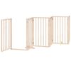 vidaXL Puerta para perros plegable 15 paneles madera de &aacute;lamo 750 cm