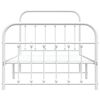 vidaXL Estructura cama sin colchón con estribo metal blanco 100x190 cm