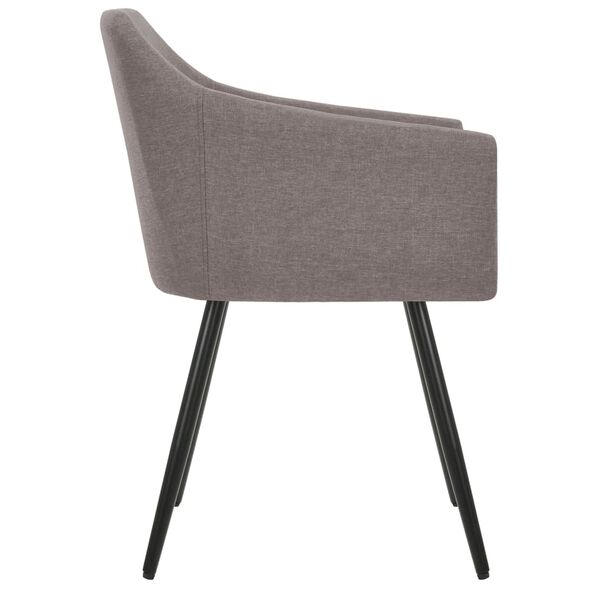 vidaXL Sillas de comedor 6 unidades de tela gris taupe