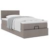 vidaXL Cama otomana con colch&oacute;n topo 90x200 cm tela