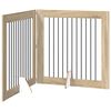 vidaXL Puerta para perros plegable con soportes 2 uds. Roble Sonoma