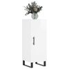 vidaXL Aparador de madera contrachapada blanco brillante 34,5x34x90 cm