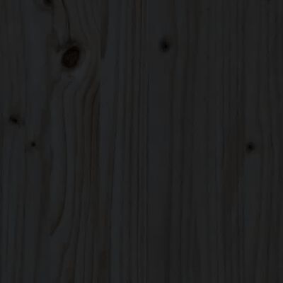 vidaXL Cabecero de cama madera maciza de pino negro 204x3x81 cm