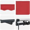vidaXL Toldo Retr&aacute;ctil Manual Rojo 450 x 350 cm Poli&eacute;ster y Acero