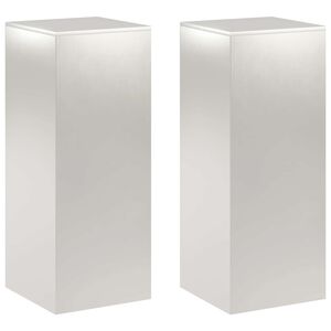 vidaXL Soporte de plantas 2 uds. Plateado 40 x 40 x 100 cm Acero