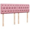 vidaXL Cama box spring con colch&oacute;n terciopelo rosa 140x200 cm