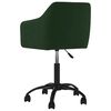 vidaXL Silla de comedor giratoria 6 uds terciopelo verde oscuro