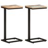 vidaXL Mesitas auxiliares 2 uds madera reciclada 31,5x24,5x64,5 cm