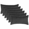 vidaXL Funda de almohada 6 uds. HOUTEN Gris oscuro 40 x 80 cm Boucl&eacute;
