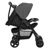 vidaXL Carrito de beb&eacute;s 2 en 1 de acero gris oscuro y negro