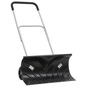 vidaXL Pala de nieve con mango extensible l&aacute;mina de acero negro 66 cm